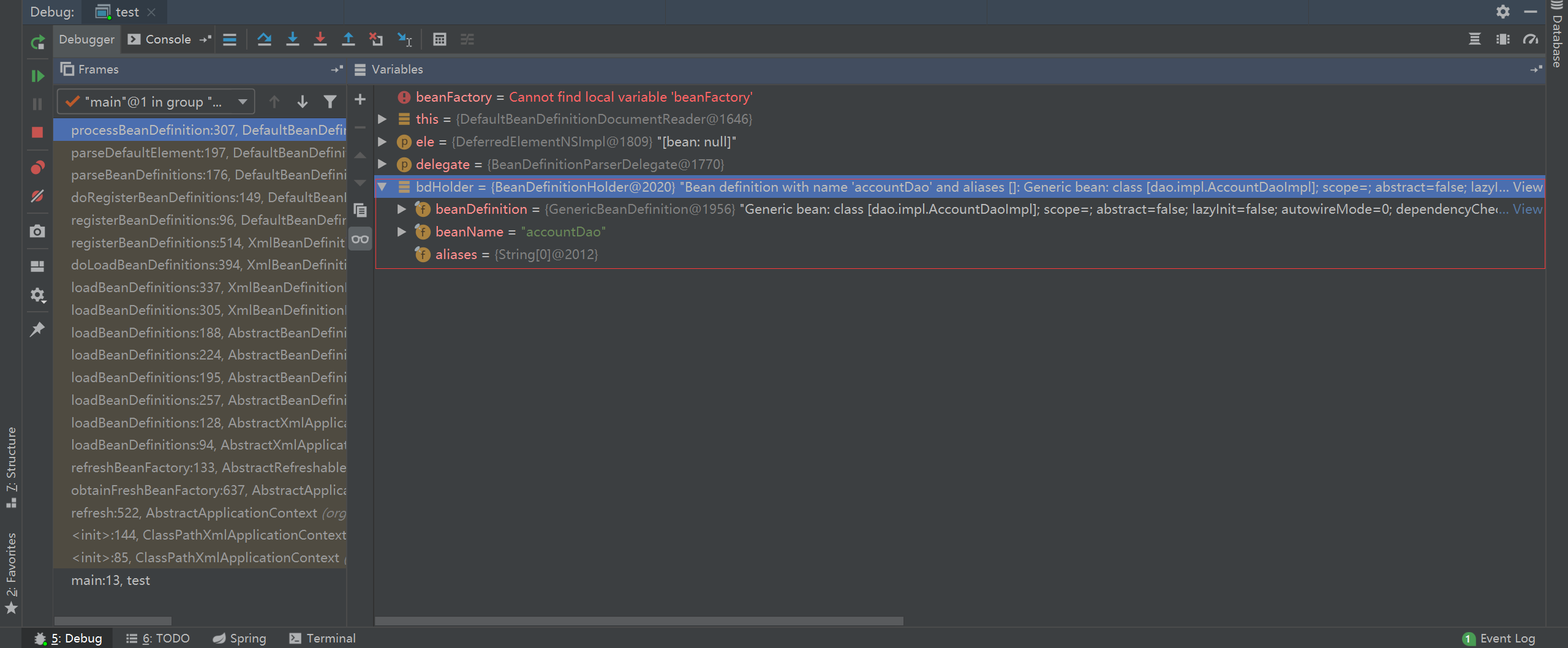 BeanDefinitionHolder对象